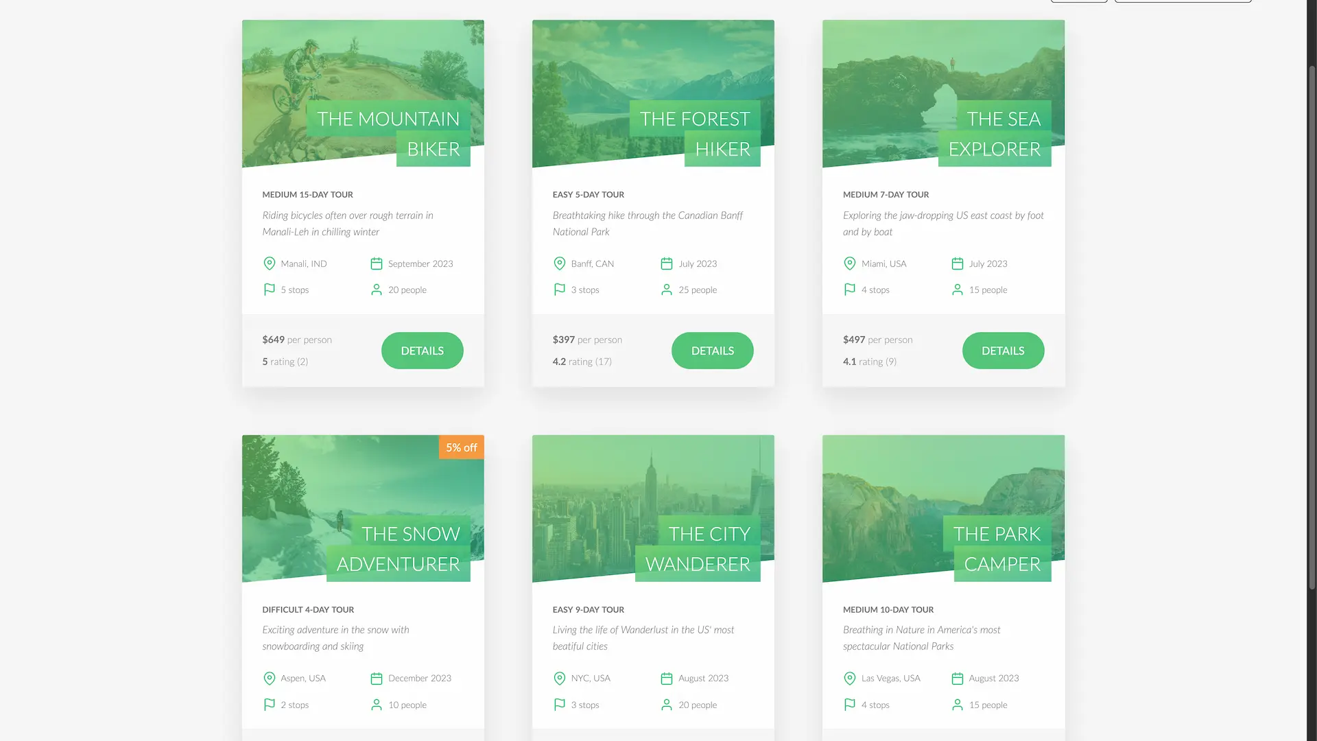 Calendar homepage