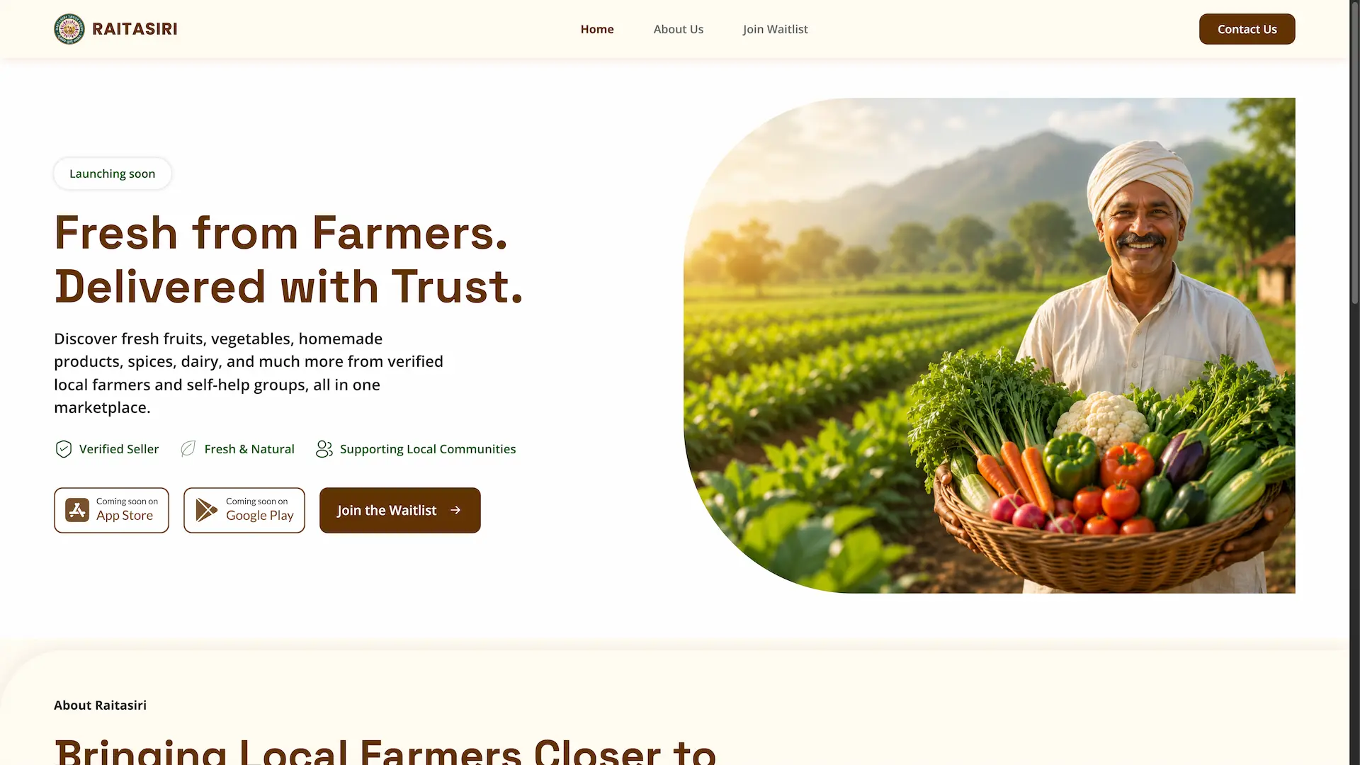 Marketplace home screen